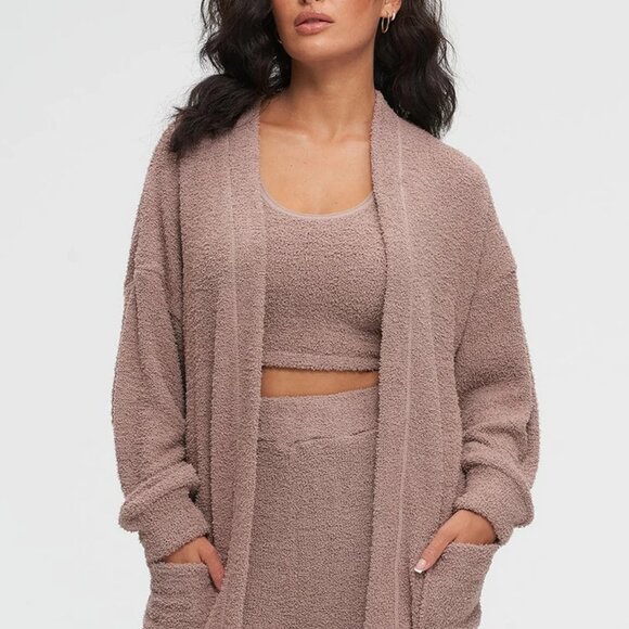 NWT Kuwalla Tee Plush Cardigan Pearl White Lounge Sweater – Size Medium - Picture 6 of 8